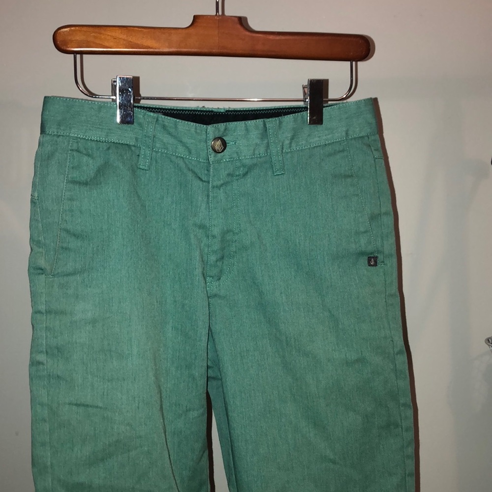 Green Volcom shorts